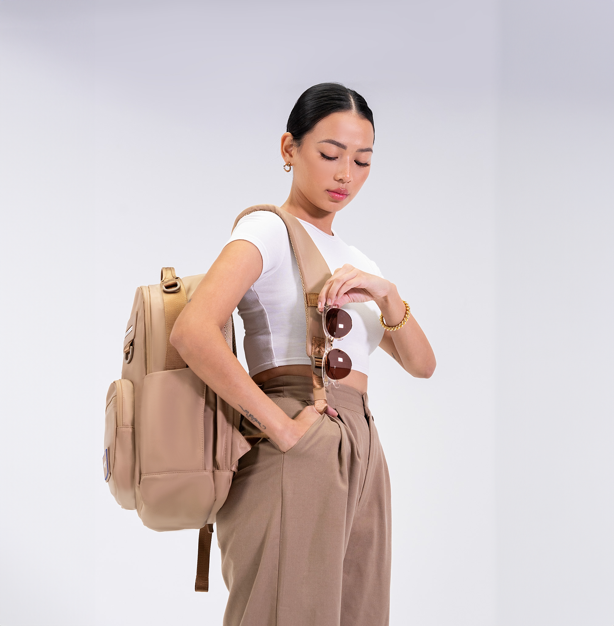 Everyday Business Backpack in Beige