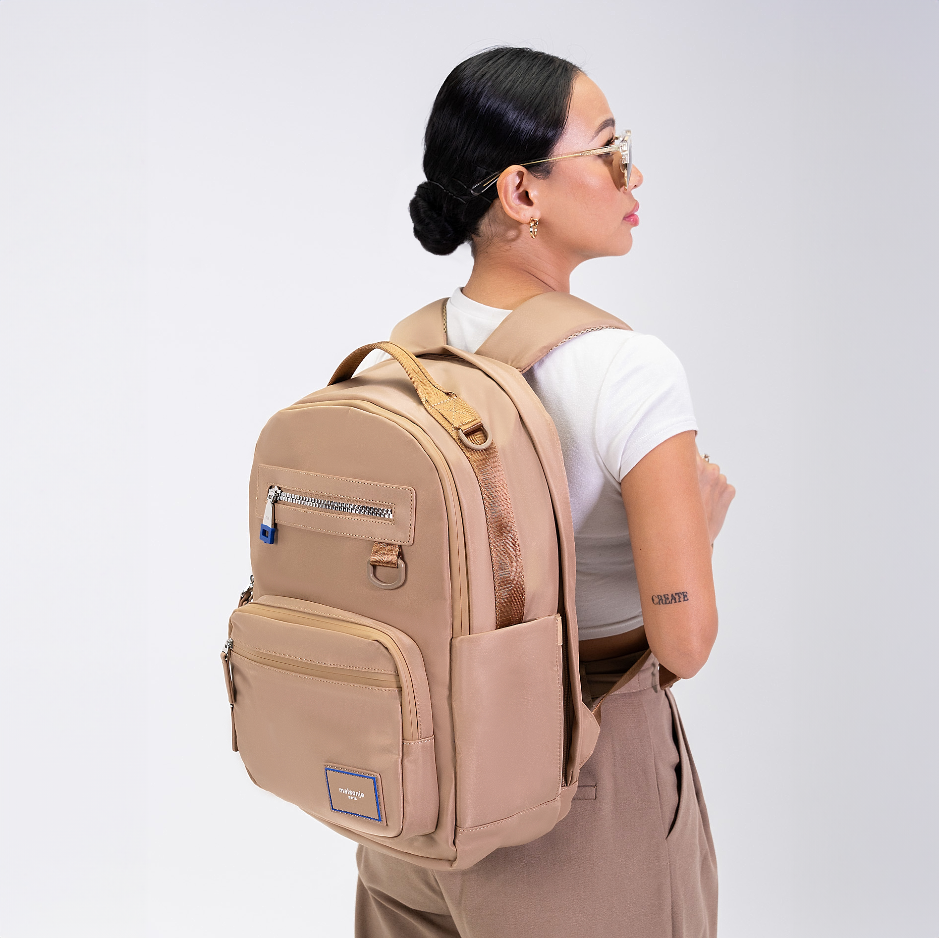 Everyday Business Backpack in Beige
